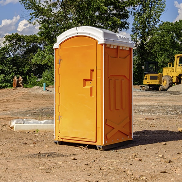 how often are the portable restrooms cleaned and serviced during a rental period in Stryker Ohio